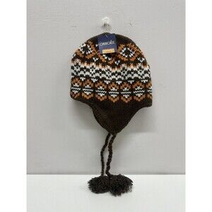 Cherokee Boys size 4-16 winter brown hat with pompom